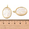 Rack Plating Brass Pave Shell Pendants KK-G488-02G-3