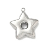304 Stainless Steel Pendants STAS-L301-13P-1