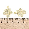 Brass Micro Pave Clear Cubic Zirconia Pendants ZIRC-P120-13G-3