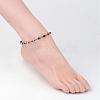 Glass Beads Anklets AJEW-AN00174-4