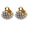 304 Stainless Steel & Plastic Pearls Hoop Earrings for Women EJEW-S236-03G-2