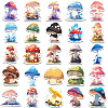 50Pcs Mushroom PVC Waterproof Self-Adhesive Stickers STIC-P014-03-2