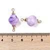 Opaque Acrylic Imitation Gemstone Links Connector Charms KK-K296-08B-G-3