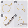 DICOSMETIC 4Pcs 4 Styles Aluminium Alloy Finger Rings Components FIND-DC0003-13-3