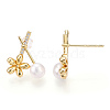 Natural Pearl Stud Earrings PEAR-N020-05S-2