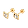 Square Crystal Rhinestone Ear Fake Plugs EJEW-H105-21G-A-4