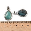 Natural Mixed Stone Pendants G-M405-05P-M-3