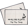 Coffee Theme Cotton and Linen Cup Mats AJEW-WH0201-018-1