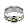 Non-Tarnish Bling Glitter 201 Stainless Steel Dragon Finger Ring for Women RJEW-N043-25P-2