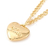 Alloy Love Heart Pendant Twisted Chain Necklaces for Women NJEW-M012-01G-1