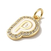 Brass Micro Pave Cubic Zirconia Pendants KK-K354-02G-P-2