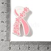 Pink Ribbon Silicone Beads SIL-G011-14B-3