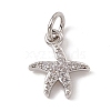 Brass Micro Pave Cubic Zirconia Charms ZIRC-F132-25P-1