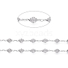 Tarnish Resistant 304 Stainless Steel Rhombus Link Chains CHS-P011-01P-3