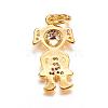 Brass Micro Pave Cubic Zirconia Pendants ZIRC-P060-18G-2