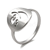 Non-Tarnish 201 Stainless Steel Finger Rings RJEW-G278-06P-1