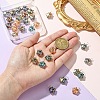 30Pcs 2 Style 5 Colors Glass Pendants PALLOY-YW00056-5