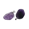 Natural Amethyst Pendants G-C140-06C-2