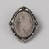 Tibetan Style Zinc Alloy Bolo Tie Slides Clasp Cabochon Settings FIND-WH0260-37I-AS-1