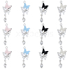 16Pcs 4 Colors Alloy Resin Pendants FIND-SC0021-08-1