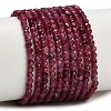 Natural Red Tourmaline Beads Strands GG-CBA77FB-B01-3mm-A-2