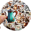 50Pcs Vintage Coffee Machine and Coffee Bean Paper Stickers PW-WGB49A5-01-3