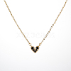 Golden Brass Heart Pendant Necklace for Women WZ0134-1-1-1