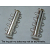 6-strands Brass Slide Lock Clasps KK-Q270-1-NF-3