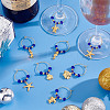 24Pcs 6 Styles Alloy Wine Glass Charms AJEW-GO00014-4