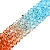 Gradient Color Baking Paint Glass Bead Strands X1-DGLA-A039-T6mm-A016-4