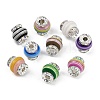 Rondelle Strip Plastic European Beads KK-L236-02S-1