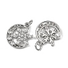 SHEGRACE Brass Pave Clear Cubic Zirconia Charms XGRQ4D302-665P-2