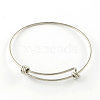 Tarnish Resistant Adjustable 201 Stainless Steel Expandable Bangle Making STAS-R069-04-1