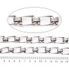 Alloy Rectangle Oval Link Chains LCHA-T001-15P-3