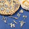 100Pcs 10 Styles Tibetan Style Alloy Pendants TIBEP-CJ0001-94-6