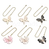 6Pcs 6 Style Butterfly Alloy Rhinestone Ceiling Fan Pull Chain Extenders FIND-JF00115-1