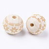 Unfinished Natural Wood European Beads LS-WOOD-S057-010B-2