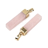 Natural Rose Quartz Pendants KK-R214-01G-2