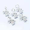 Brass Micro Pave Cubic Zirconia Charms X-KK-P133-03P-NR-1