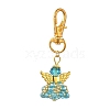 Angel Glass & Alloy Pendant Decorations HJEW-MZ00360-04-2