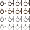 SUPERFINDINGS 120 Sets 4 Colors CCB Plastic Toggle Clasps CCB-FH0001-05-1