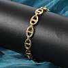 304 Stainless Steel Mariner Link Chain Bracelets for Women BJEW-F488-54A-G-3