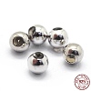 Anti-Tarnish Rhodium Plated 925 Sterling Silver Beads STER-I016-106A-P-4