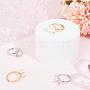 4Pcs 2 Colors Adjustable Brass Ring Components KK-BBC0012-94-4