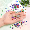 Craftdady 260Pcs 13 Colors Two Tone Transparent Spray Painted Acrylic Corrugated Beads ACRP-CD0001-01-6