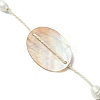 Natural Sea Shell Oval Pendant Decoration HJEW-JM02947-4