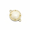 Natural Moonstone Connector Charms PW-WGD2653-05-1