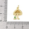 Rack Plating Brass Micro Pave Cubic Zirconia Pendants KK-R166-02G-06-3