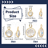 50Pcs Alloy Micro Pave Cubic Zirconia Charms FIND-PH0023-64G-2
