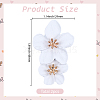 1 Pair Alloy Flower Dangle Stud Earrings EJEW-SP0001-18-2